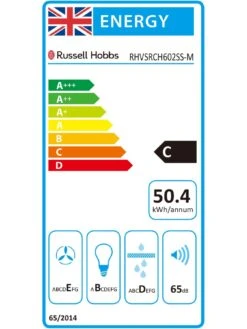 Russell Hobbs RHVSRCH602SS-M 60CM WIDE STAINLESS STEEL VISOR COOKER HOOD Stainless Steel -Appliance Pro VOQKP SQ4 0000000166 STAINLESS STEEL SLd2