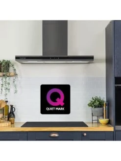 Russell Hobbs MIDNIGHT RHGCH903DS 90CM T-SHAPED CHIMNEY COOKER HOOD Dark Steel -Appliance Pro VOQKT SQ4 0000000946 DARK STEEL SLd2