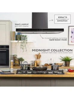 Russell Hobbs MIDNIGHT RHICH904DB 90CM ISLAND COOKER HOOD Black 12 Russell Hobbs MIDNIGHT RHICH904DB 90CM ISLAND COOKER HOOD Black -Appliance Pro VOQKU SQ3 0000000004 BLACK SLd1