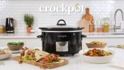 Crock-Pot Crockpot 3.5L Black Digital Slow Cooker 17 Crock-Pot Crockpot 3.5L Black Digital Slow Cooker -Appliance Pro VOVN6 SQ8 0000000004 BLACK DVvL