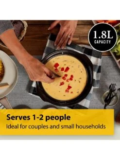 Crock-Pot Crockpot 1.8L Black Manual Slow Cooker -Appliance Pro VOVN7 SQ5 0000000004 BLACK SLd3