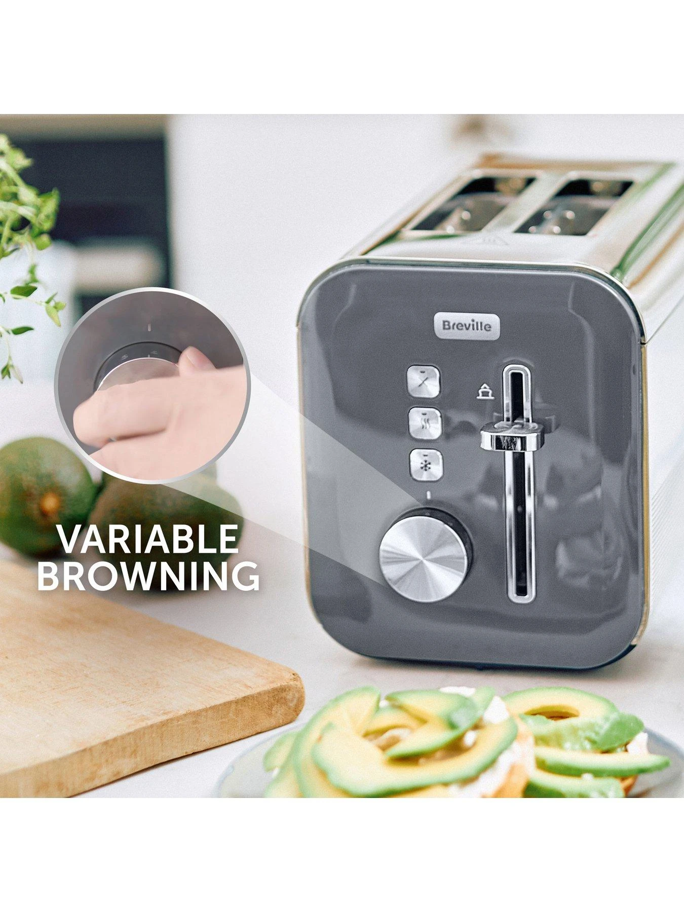 Breville High Gloss 2S Toaster Grey 5 Breville High Gloss 2S Toaster Grey - Image 3