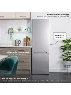 Russell Hobbs RH180FFFF55S 54CM 180CM HIGH FROST FREE FRIDGE FREEZER Silver -Appliance Pro VOXNM SQ3 0000000035 SILVER SLd1