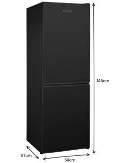 Russell Hobbs RH50FF145B 50cm Wide, 145cm Tall, Low Frost Fridge Freezer - Black -Appliance Pro VOXNS SQ2 0000000004 BLACK SLd