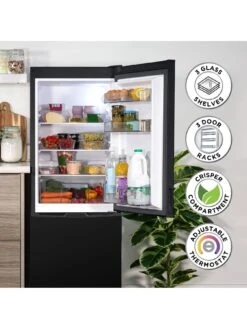 Russell Hobbs RH50FF145B 50cm Wide, 145cm Tall, Low Frost Fridge Freezer - Black -Appliance Pro VOXNS SQ6 0000000004 BLACK SLd4