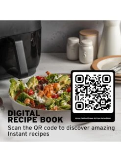 Instant Vortex Plus Dual Air Fryer With ClearCook, Stainless Steel 7.6L- Air Fry, Bake, Roast, Grill, Dehydrate & Reheat 13 Instant Vortex Plus Dual Air Fryer With ClearCook, Stainless Steel 7.6L- Air Fry, Bake, Roast, Grill, Dehydrate & Reheat -Appliance Pro VP2RA SQ5 0000000166 STAINLESS STEEL SLd3