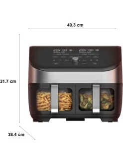 Instant Vortex Plus Dual Air Fryer With ClearCook, Stainless Steel 7.6L- Air Fry, Bake, Roast, Grill, Dehydrate & Reheat 14 Instant Vortex Plus Dual Air Fryer With ClearCook, Stainless Steel 7.6L- Air Fry, Bake, Roast, Grill, Dehydrate & Reheat -Appliance Pro VP2RA SQ6 0000000166 STAINLESS STEEL SLd4