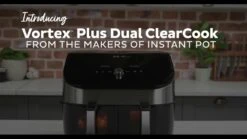 Instant Vortex Plus Dual Air Fryer With ClearCook, Stainless Steel 7.6L- Air Fry, Bake, Roast, Grill, Dehydrate & Reheat 15 Instant Vortex Plus Dual Air Fryer With ClearCook, Stainless Steel 7.6L- Air Fry, Bake, Roast, Grill, Dehydrate & Reheat -Appliance Pro VP2RA SQ8 0000000166 STAINLESS STEEL DVvL
