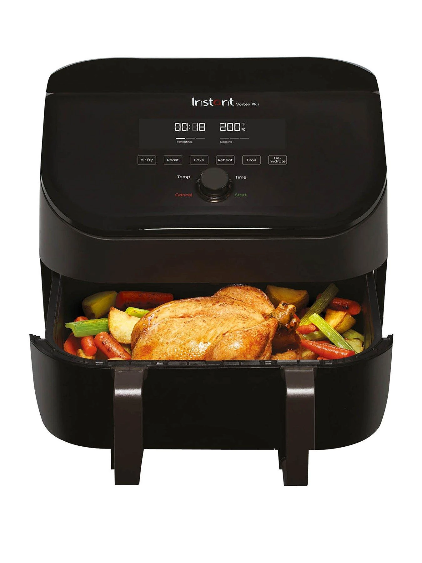 Instant Vortex Plus VersaZone Air Fryer, Black 8.5L- Air Fry, Bake, Roast, Grill, Dehydrate & Reheat 3 Instant Vortex Plus VersaZone Air Fryer, Black 8.5L- Air Fry, Bake, Roast, Grill, Dehydrate & Reheat