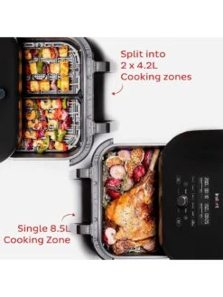 Instant Vortex Plus VersaZone Air Fryer, Black 8.5L- Air Fry, Bake, Roast, Grill, Dehydrate & Reheat 12 Instant Vortex Plus VersaZone Air Fryer, Black 8.5L- Air Fry, Bake, Roast, Grill, Dehydrate & Reheat -Appliance Pro VP2RC SQ4 0000000004 BLACK SLd2