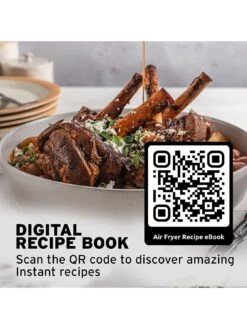 Instant Vortex Plus VersaZone Air Fryer, Black 8.5L- Air Fry, Bake, Roast, Grill, Dehydrate & Reheat 14 Instant Vortex Plus VersaZone Air Fryer, Black 8.5L- Air Fry, Bake, Roast, Grill, Dehydrate & Reheat -Appliance Pro VP2RC SQ6 0000000004 BLACK SLd4