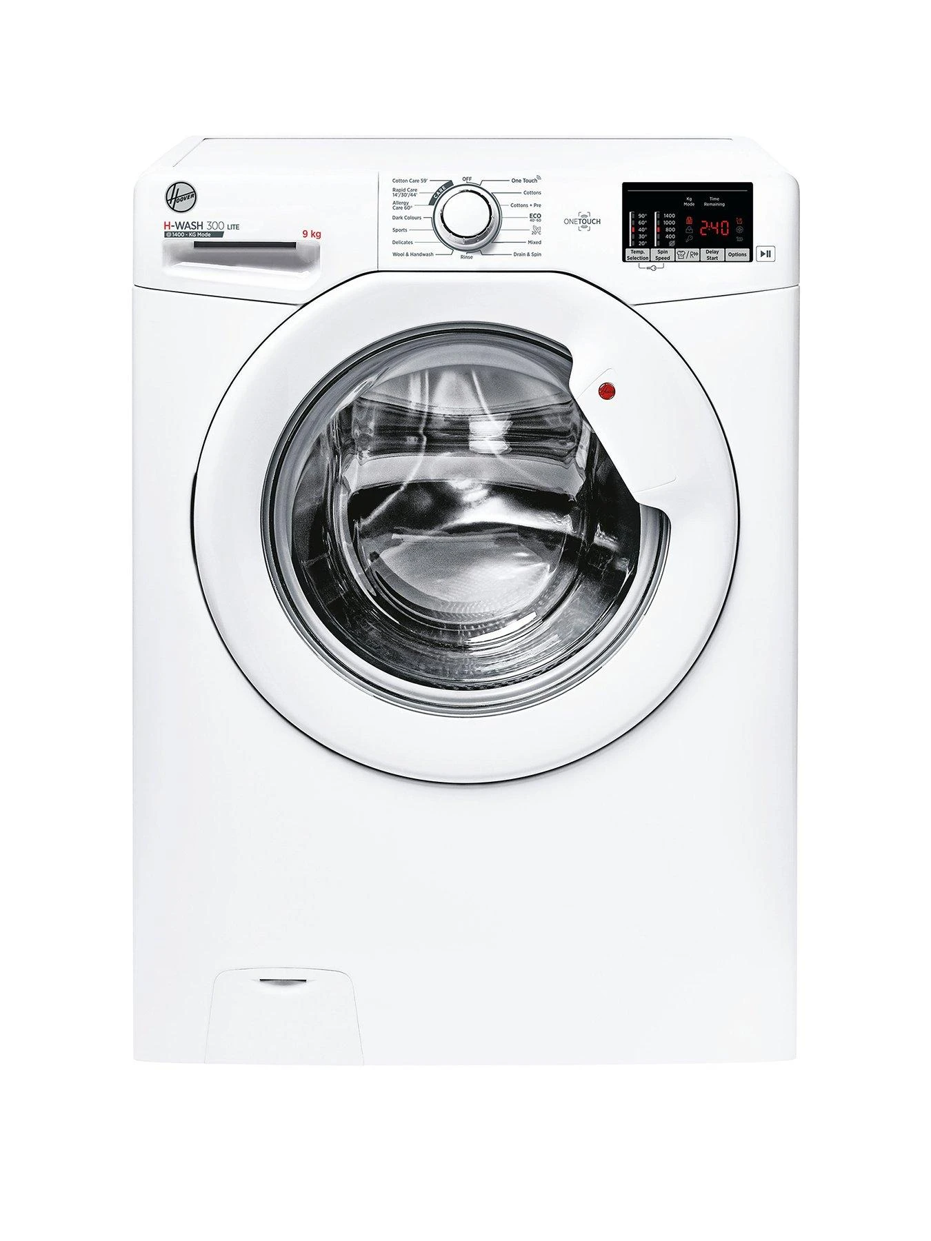 Hoover H3W492DA4/1-80 Washing Machine, 9kg, 1400 Spin - White 3 Hoover H3W492DA4/1-80 Washing Machine, 9kg, 1400 Spin - White