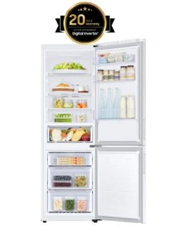 Samsung RB33B610EWW/EU Classic Fridge Freezer With SpaceMax™ Technology - E Rated - White -Appliance Pro VP5X2 SQ2 0000000013 WHITE SLd