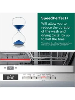 Bosch SMV4HTX27G 6 Programmes, 9.5L, 12 Place Settings Intergrated Dishwasher - Black -Appliance Pro VP8JN SQ6 0000000004 BLACK SLd4