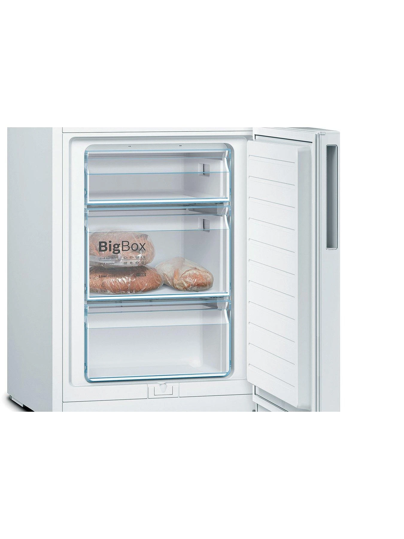 Bosch Series 4 KGV39VWEAG 60cm Wide, VitaFresh, 70/30 Split, Low Frost Fridge Freezer - White 6 Bosch Series 4 KGV39VWEAG 60cm Wide, VitaFresh, 70/30 Split, Low Frost Fridge Freezer - White - Image 4