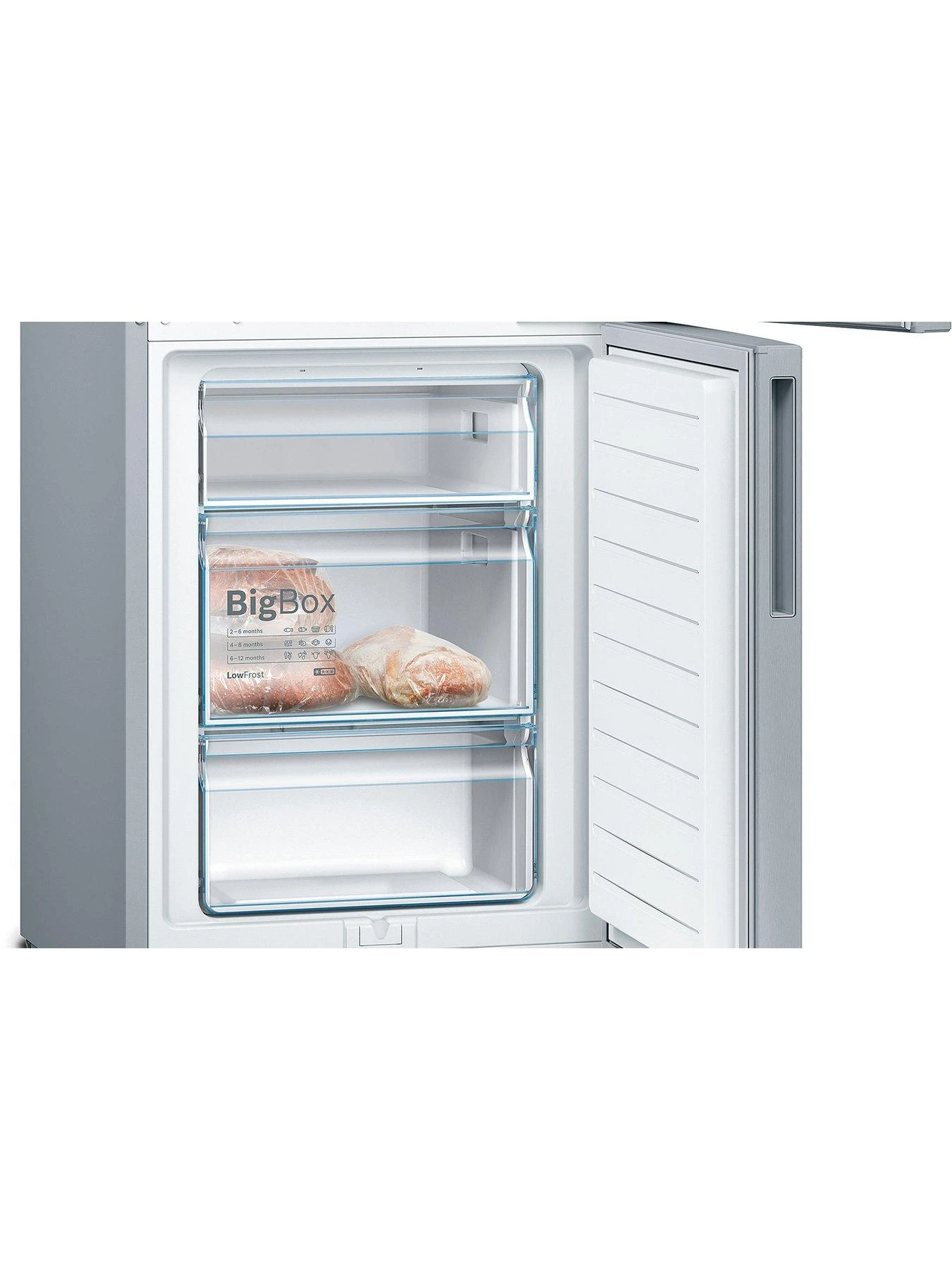 Bosch Series 4 KGV39VLEAG 60cm Wide, VitaFresh, 70/30 Split, Low Frost Fridge Freezer - Silver 7 Bosch Series 4 KGV39VLEAG 60cm Wide, VitaFresh, 70/30 Split, Low Frost Fridge Freezer - Silver - Image 5