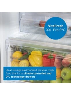 Bosch Series 4 KGN392LDFG 60cm Wide, VitaFresh, No Frost Fridge Freezer - Silver -Appliance Pro VP9EP SQ4 0000000035 SILVER SLd2