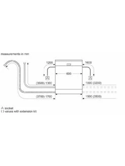 Bosch SMS2HVW66G 9.5L, 13-Settings Freestanding Dishwasher With 6 Programmes - White -Appliance Pro VP9EZ SQ7 0000000013 WHITE ICf