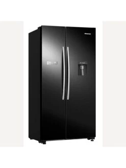 Hisense RS741N4WBE 90cm Wide Side By Side, American Fridge Freezer - Black -Appliance Pro VPJ3M SQ5 0000000004 BLACK SLd3