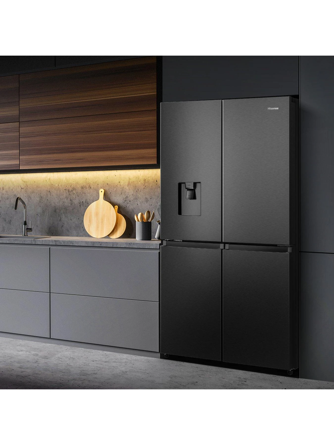 Hisense RQ758N4SWFE Pureflat 90cm Cross Door, American Fridge Freezer - Black Stainless Steel 5 Hisense RQ758N4SWFE Pureflat 90cm Cross Door, American Fridge Freezer - Black Stainless Steel - Image 3