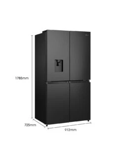 Hisense RQ758N4SWFE Pureflat 90cm Cross Door, American Fridge Freezer - Black Stainless Steel 13 Hisense RQ758N4SWFE Pureflat 90cm Cross Door, American Fridge Freezer - Black Stainless Steel -Appliance Pro VPJ41 SQ6 0000000004 BLACK SLd4