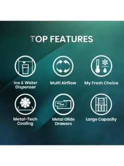 Hisense RQ760N4SASE Pureflat 90cm Cross Door, Water And Ice, American Fridge Freezer - Stainless Steel -Appliance Pro VPJ42 SQ4 0000000035 SILVER SLd2