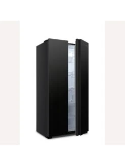 Fridgemaster MS83430EB 80cm Wide Side By Side, American Fridge Freezer - Black -Appliance Pro VPJ46 SQ5 0000000004 BLACK SLd3