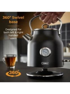 Tower T10063BLK Renaissance Kettle, 1.7L, 3KW, Black -Appliance Pro VQ4RR SQ5 0000000088 NO COLOR SLd3