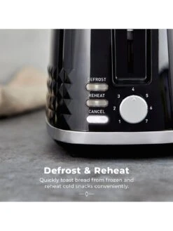 Tower T20082BLK Solitaire 2-Slice Toaster 850W - Black With Chrome Accents 11 Tower T20082BLK Solitaire 2-Slice Toaster 850W - Black With Chrome Accents -Appliance Pro VQ4RT SQ4 0000000088 NO COLOR SLd2