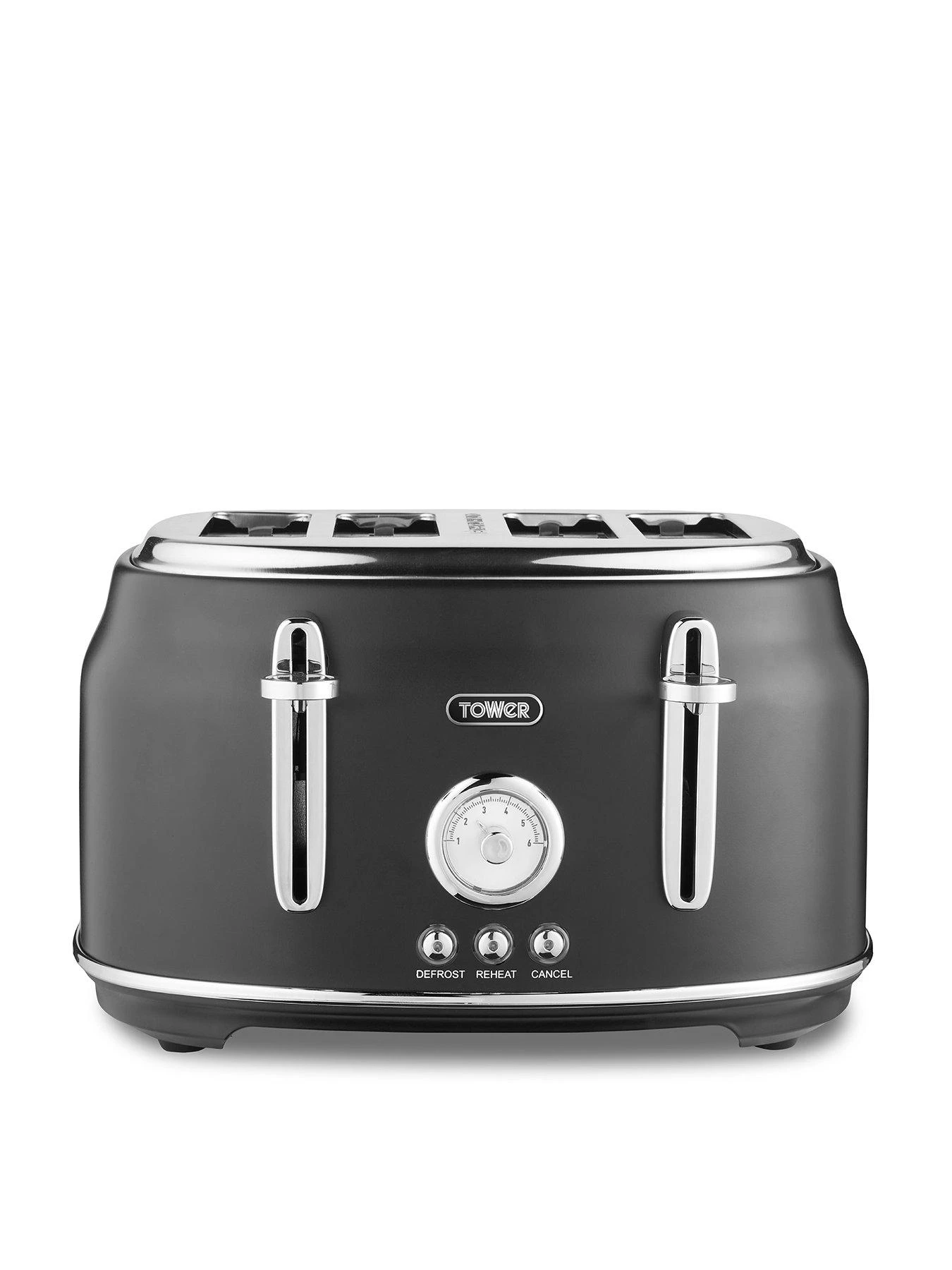 Tower T20065BLK Renaissance 4-Slice Toaster, 1630W, Black 3 Tower T20065BLK Renaissance 4-Slice Toaster, 1630W, Black