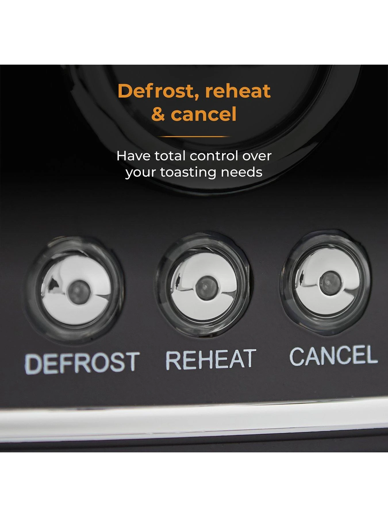 Tower T20065BLK Renaissance 4-Slice Toaster, 1630W, Black 6 Tower T20065BLK Renaissance 4-Slice Toaster, 1630W, Black - Image 4