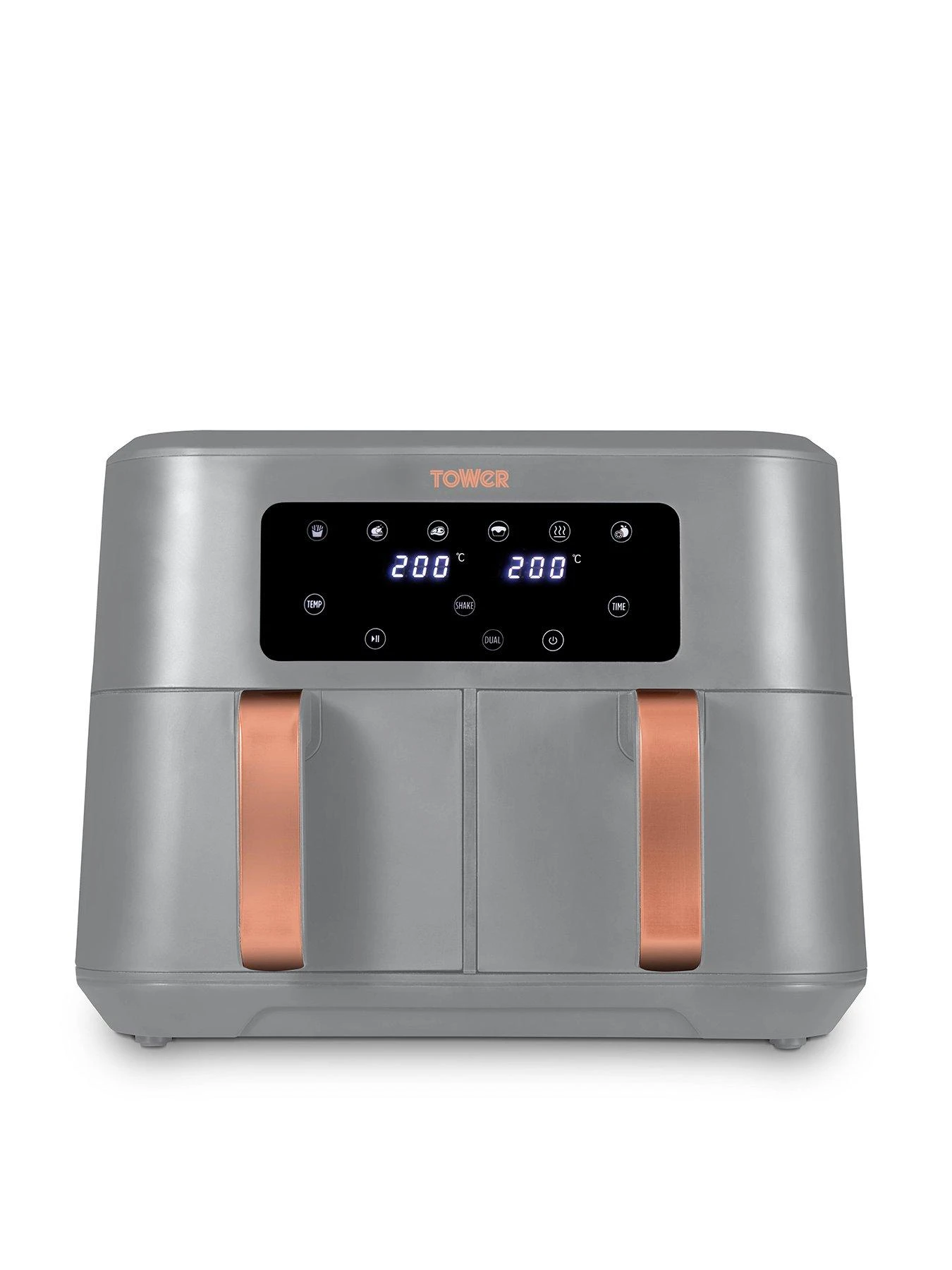 Tower Vortx Dual Basket Air Fryer 8.5L Grey 3 Tower Vortx Dual Basket Air Fryer 8.5L Grey