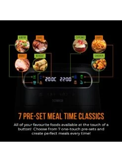 Tower T17123 Vortx Vizion 7.5L Air Fryer With Colour Digital Display, Digital Control Panel & 7 One-Touch Pre-sets, 1900W, Black -Appliance Pro VQ4S2 SQ6 0000000088 NO COLOR SLd4