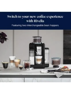 DeLonghi Rivelia Bean To Cup Coffee Machine - Black EXAM440.55. -Appliance Pro VQAIM SQ2 0000000004 BLACK SLd