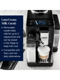 DeLonghi Rivelia Bean To Cup Coffee Machine - Black EXAM440.55. -Appliance Pro VQAIM SQ6 0000000004 BLACK SLd4