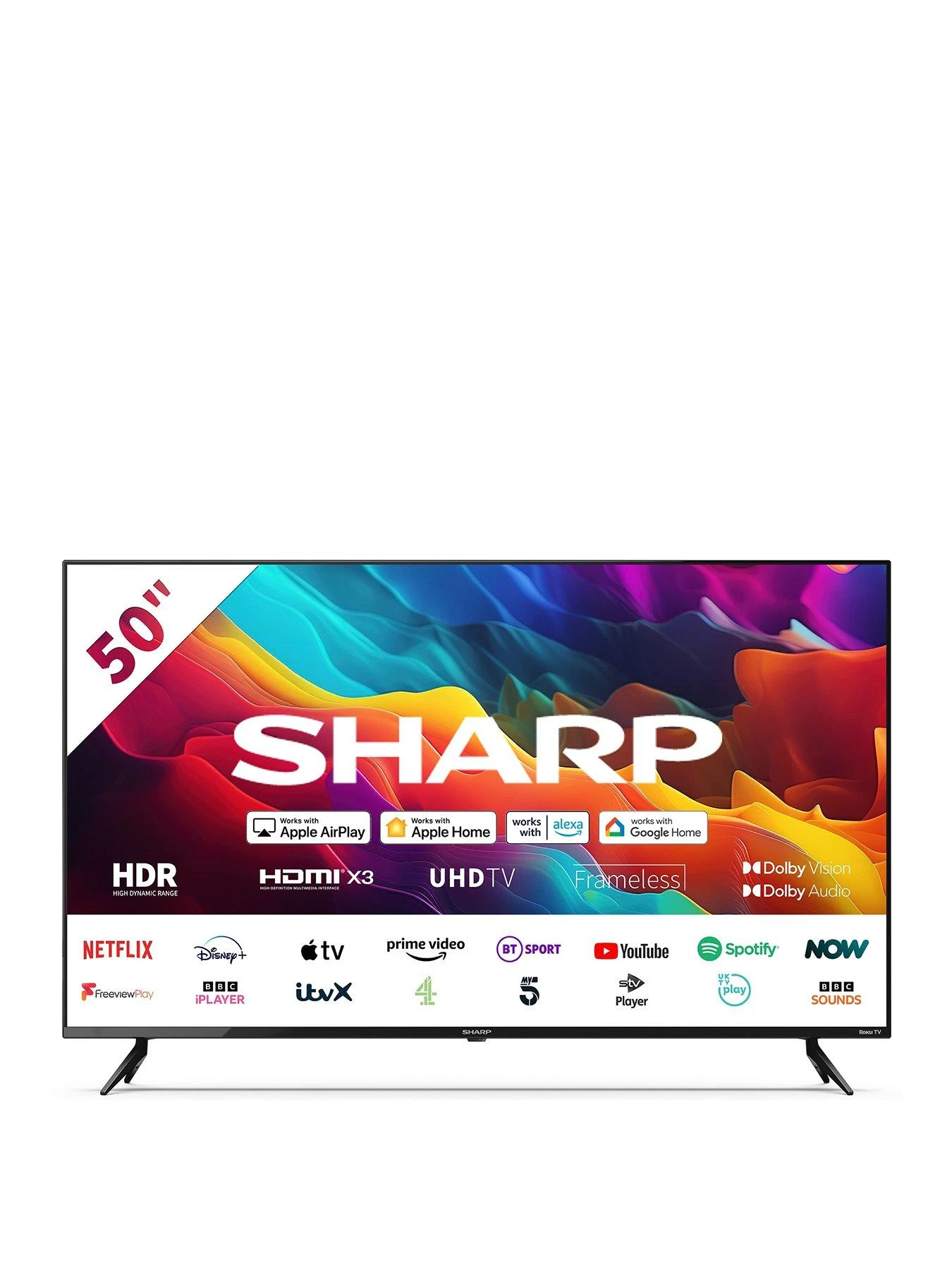 Sharp 50FJ2K, 50-inch, 4K Ultra HD, Roku Smart TV 3 Sharp 50FJ2K, 50-inch, 4K Ultra HD, Roku Smart TV