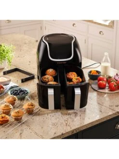 Russell Hobbs SatisFry Snappi 2x 4.25L Dual Basket Air Fryer 11 Russell Hobbs SatisFry Snappi 2x 4.25L Dual Basket Air Fryer -Appliance Pro VQUNB SQ4 0000000004 BLACK SLd2