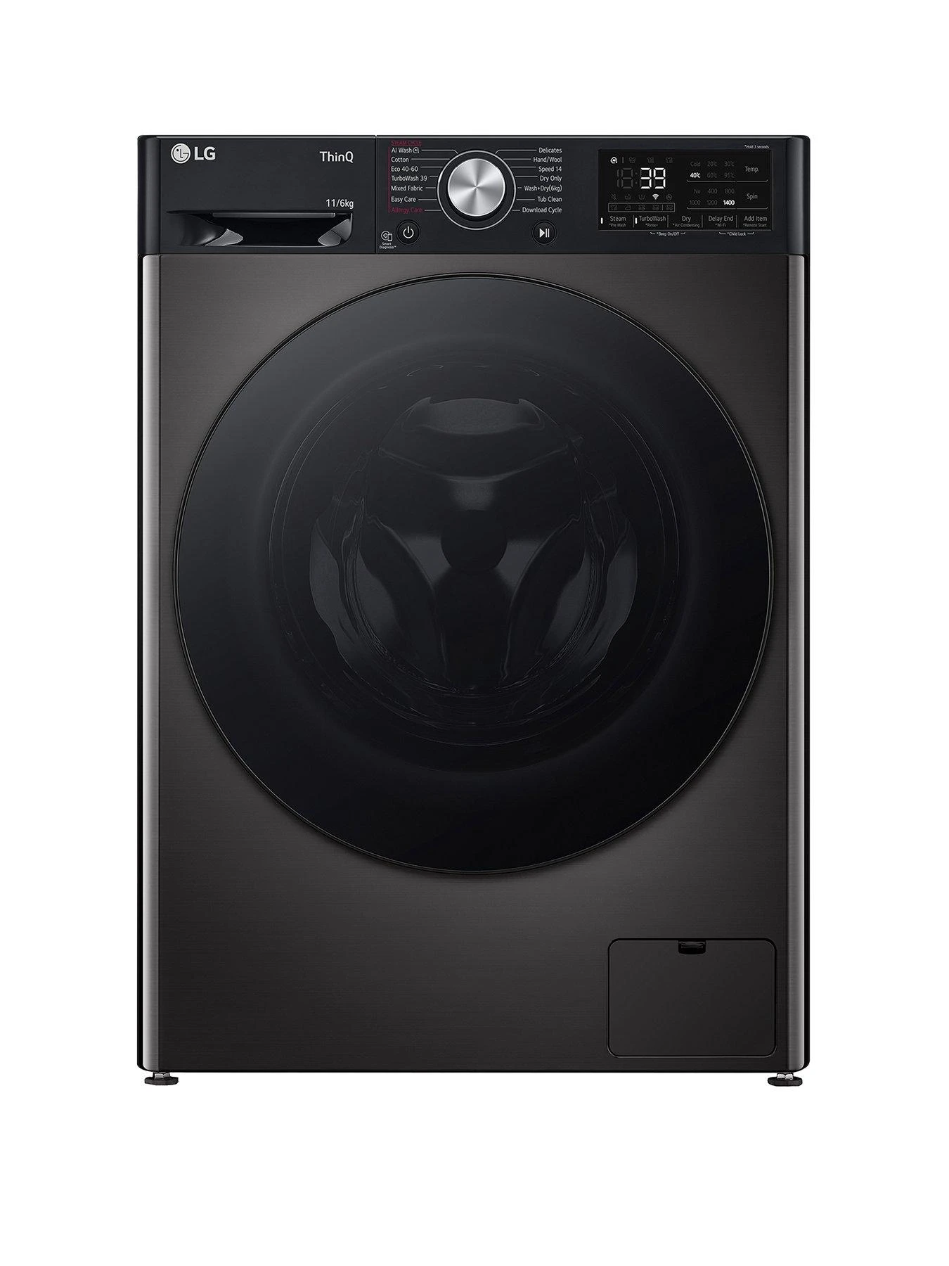 LG TurboWash360 FWY916BBTN1 11kg / 6kg Washer Dryer - Platinum Black - A-10% / D Rated 3 LG TurboWash360 FWY916BBTN1 11kg / 6kg Washer Dryer - Platinum Black - A-10% / D Rated