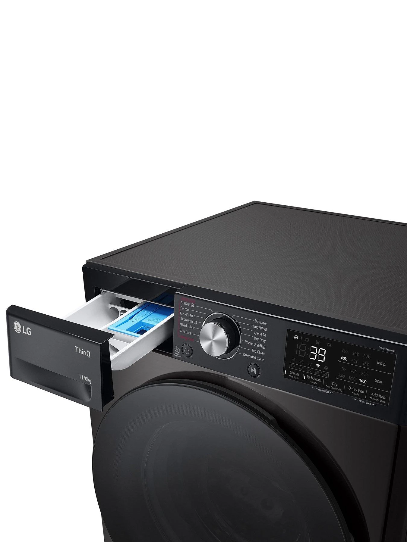 LG TurboWash360 FWY916BBTN1 11kg / 6kg Washer Dryer - Platinum Black - A-10% / D Rated 7 LG TurboWash360 FWY916BBTN1 11kg / 6kg Washer Dryer - Platinum Black - A-10% / D Rated - Image 5