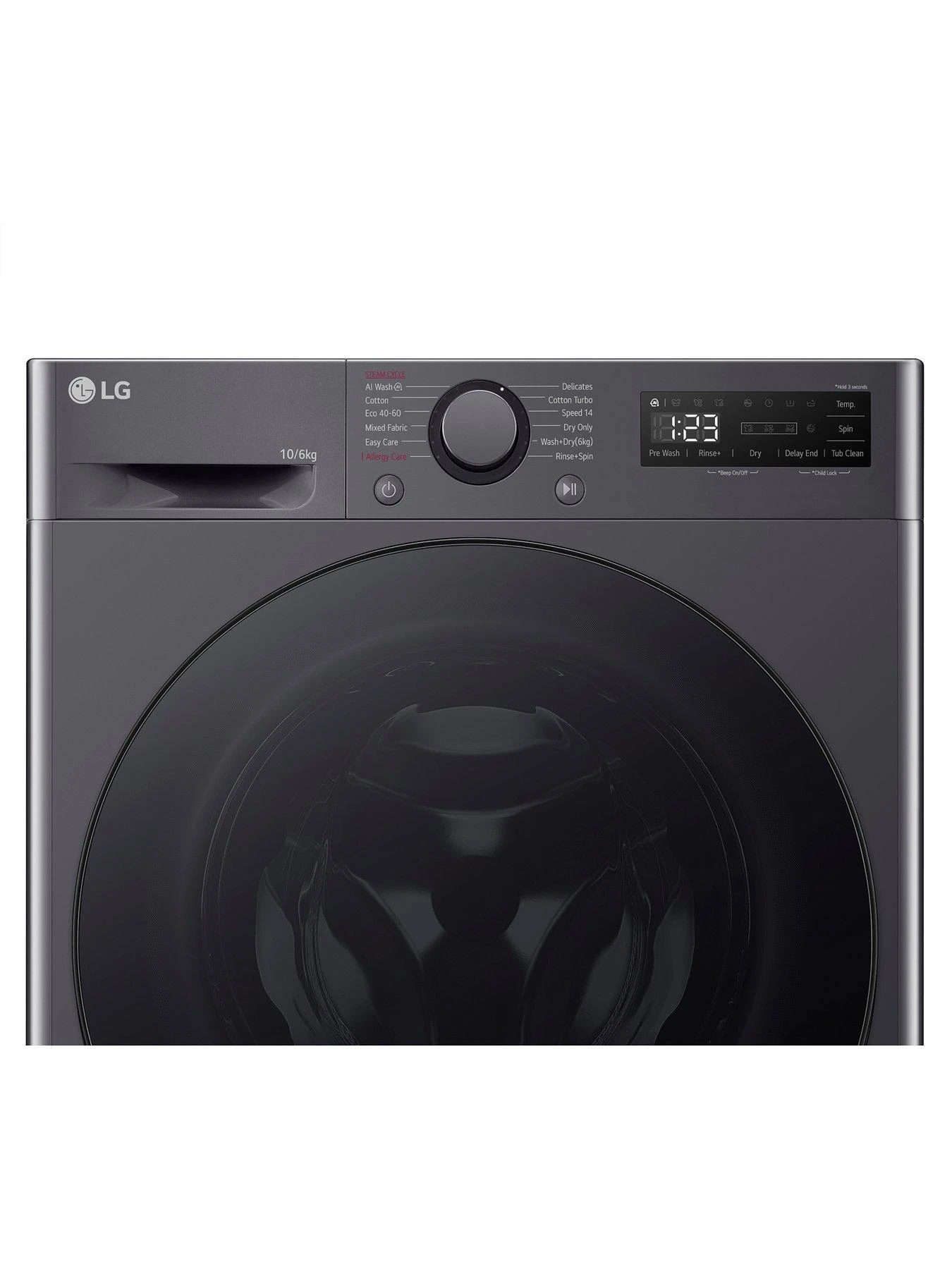 LG TurboWash FWY606GBLN1 10kg / 6kg Washer Dryer - Slate Grey - A-10% / D Rated 7 LG TurboWash FWY606GBLN1 10kg / 6kg Washer Dryer - Slate Grey - A-10% / D Rated - Image 5