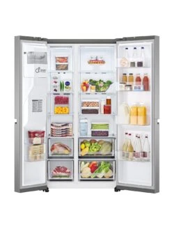 LG NatureFRESH GSLV71PZTD Side-by-Side Fridge Freezer - Shiny Steel - 635L - D Rated -Appliance Pro VR61O SQ2 0000000088 NO COLOR SLd