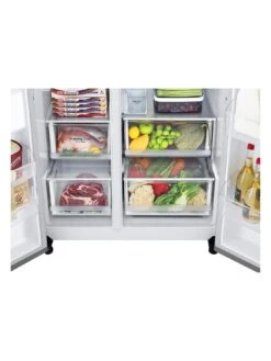 LG NatureFRESH GSLV71PZTD Side-by-Side Fridge Freezer - Shiny Steel - 635L - D Rated -Appliance Pro VR61O SQ5 0000000088 NO COLOR SLd3