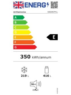 LG InstaView GSGV81PYLL Side-by-Side Fridge Freezer - Prime Silver - 635L - E Rated -Appliance Pro VR61P SQ7 0000000088 NO COLOR ICf