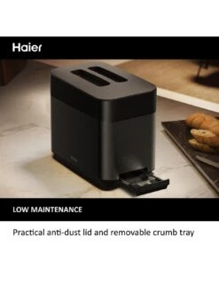 Haier HTO5A3 2-slice Toaster 15 Haier HTO5A3 2-slice Toaster -Appliance Pro VR7P9 SQ7 0000000004 BLACK ICf