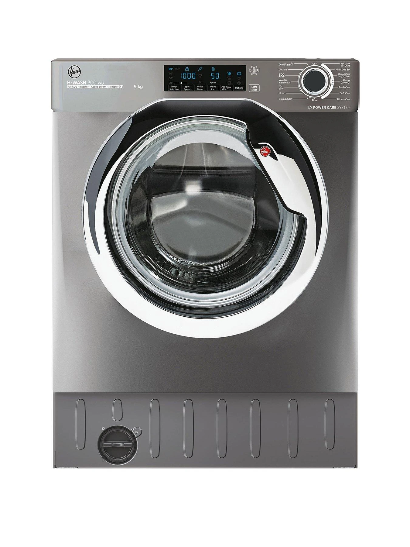 Hoover H-WASH 300 HBWOS69TAMCRE Integrated 9kg Load, 1600 Spin Washing Machine, A Rated - Anthracite 3 Hoover H-WASH 300 HBWOS69TAMCRE Integrated 9kg Load, 1600 Spin Washing Machine, A Rated - Anthracite